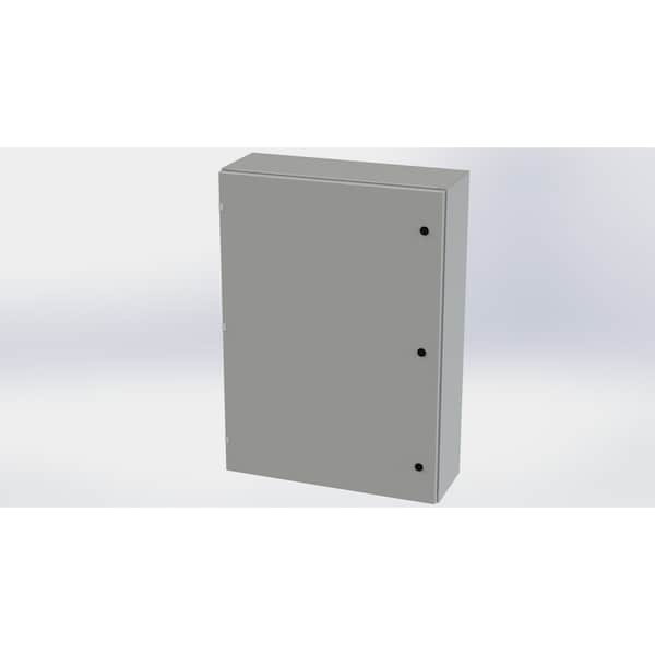 Saginaw Control & Engineering 1/4 Turn Latch Electrical Enclosures, 42 in H, 10 in D, 30 in W, NEMA 3R, 4, 12, 13, Carbon Steel SCE-42EL3010LP - main